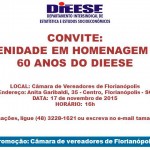 Homenagem aos 60 anos do DIEESE na Câmara de Vereadores de Florianópolis