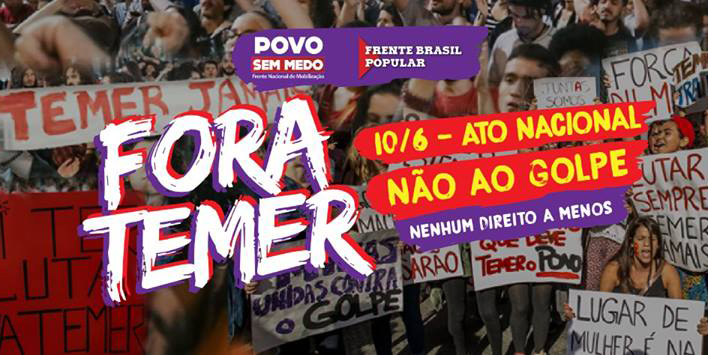 Florianópolis terá ato contra o golpe no dia 10