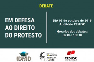 Debate em Defesa do Direito ao Protesto