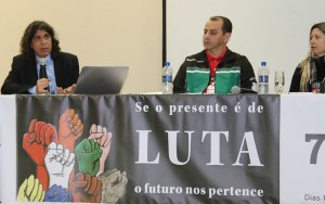 Juiz Jorge Luiz Souto Maior (a esq.) participou da 71ª Plenária da FECESC, em junho deste ano