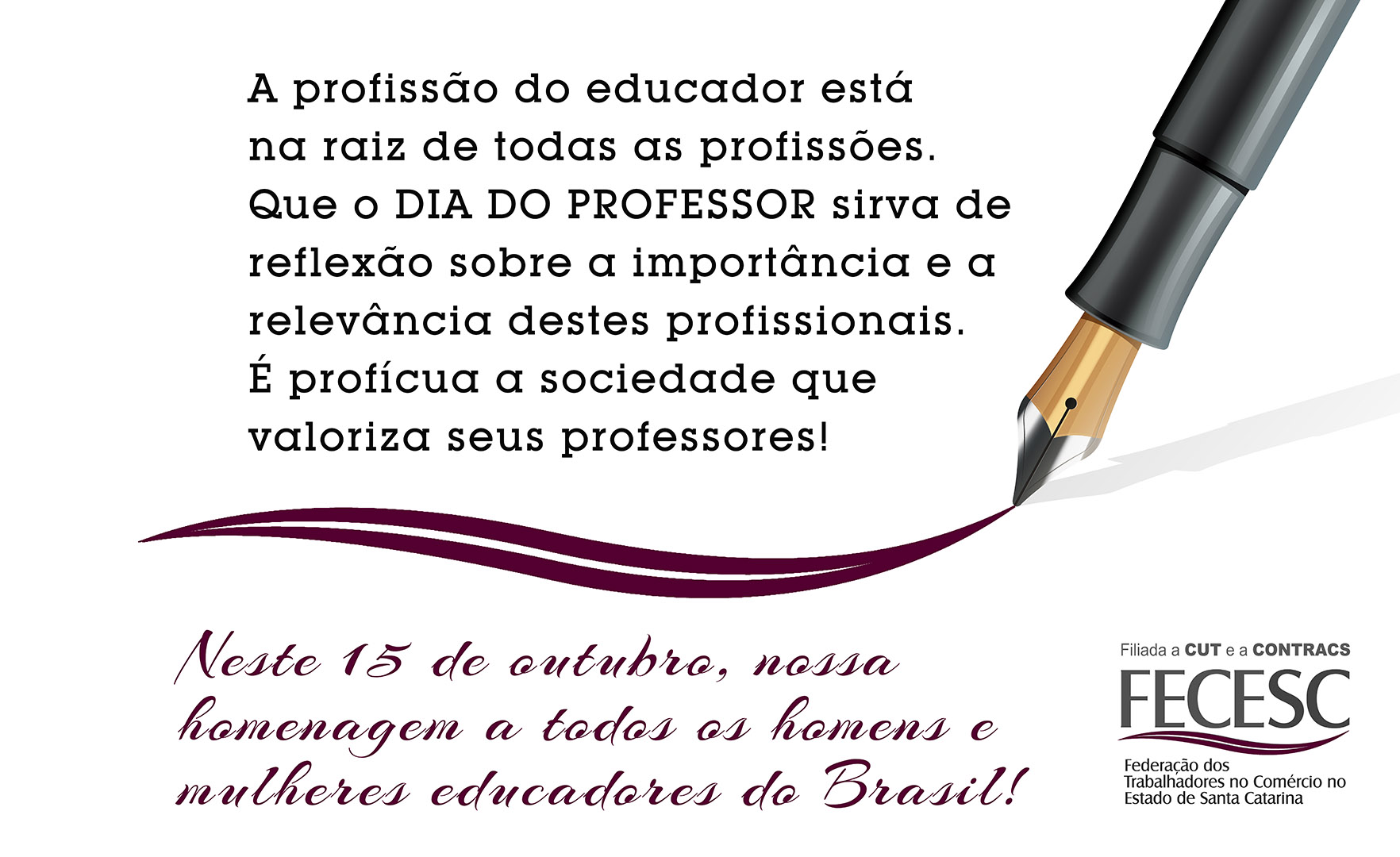 Parabéns professor! Parabéns professora!