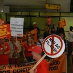 Ato no Aeroporto Hercílio Luz CONTRA o PL 4330