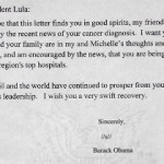 Obama expressa melhoras a Lula e ressalta liderança do ex-presidente brasileiro