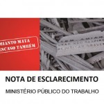 Nota de Esclarecimento do Ministério Público do Trabalho