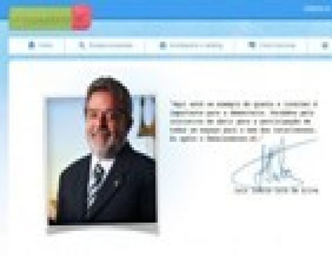 Lula apoia portal catarinense de web cidadania