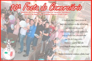 10ª Festa dos Comerciários de Imbituba e Região, dia 18 de outubro