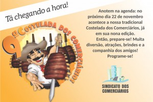 9ª Costelada dos Comerciários de Tubarão e Região. Participe!