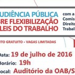 Audiência pública debate a flexibilização das leis trabalhistas