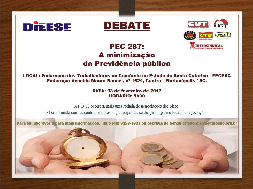 Centrais Sindicais e Dieese realizam debate sobre Previdência