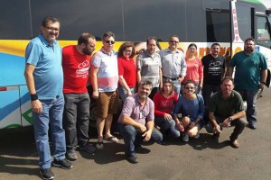 Dirigentes catarinenses na delegação ao Congresso de Fundação da UNICOM