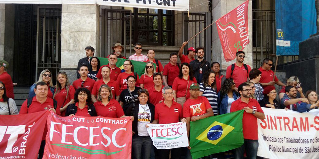 FECESC e sindicatos do comércio e serviços na Jornada Continental no Uruguai