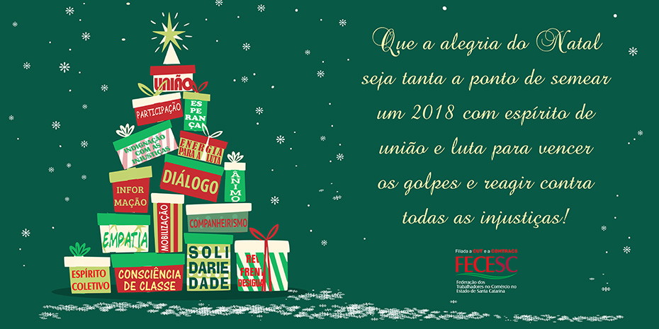 Feliz Natal e um 2018 de luta e conquistas!