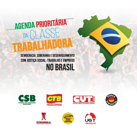 Centrais sindicais lançam agenda prioritária para o Brasil no dia 06/06