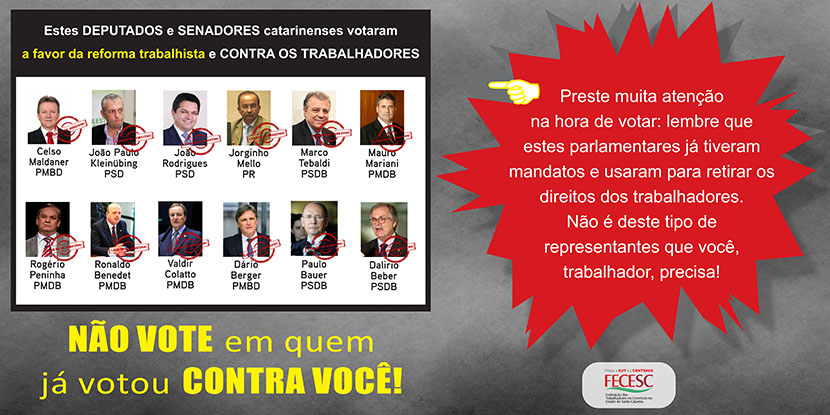 Não vote em quem já votou contra você!