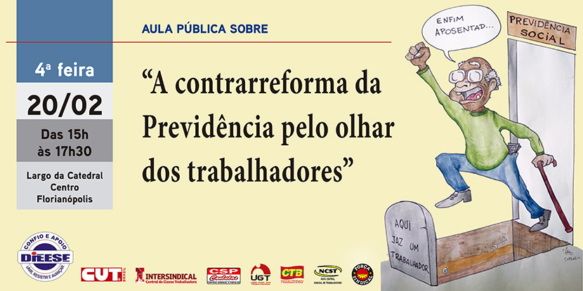 Aula Pública “A contrarreforma da Previdência pelo olhar dos trabalhadores”