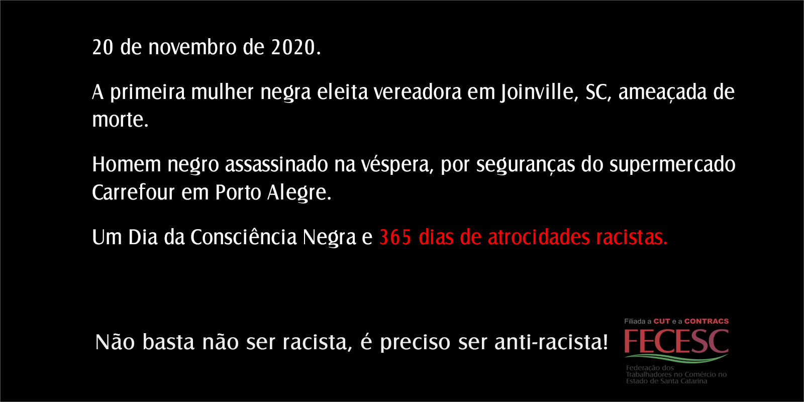 20 de novembro – Dia da Consciência Negra