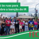 Movimento sindical dialoga com trabalhadores sobre isenção do IR em panfletagem