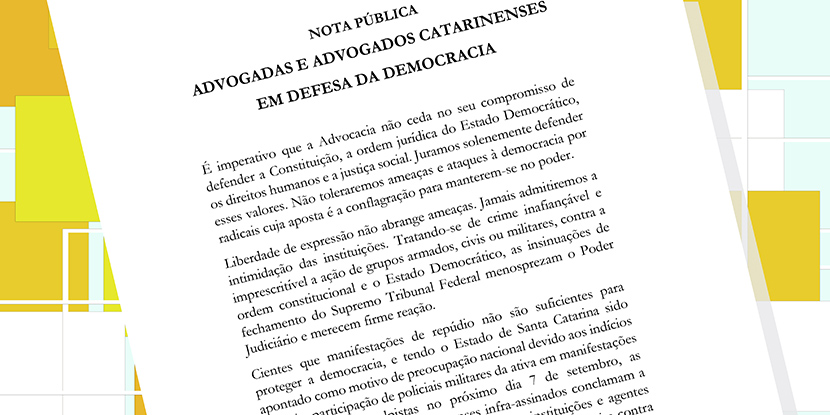 Advogados catarinenses pedem investigação de manifestações golpistas