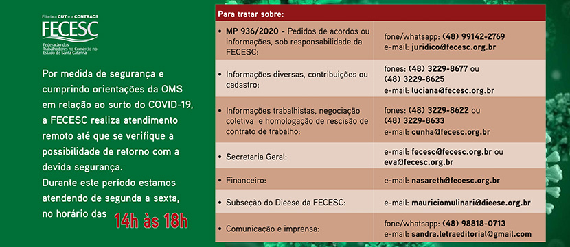 Atendimento da FECESC