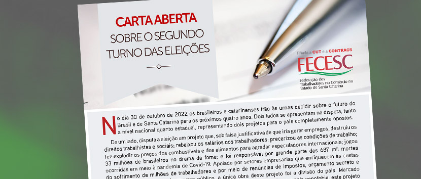 Carta Aberta sobre o segundo turno das eleições